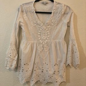 Super cute Neiman Marcus boho lace shirt.